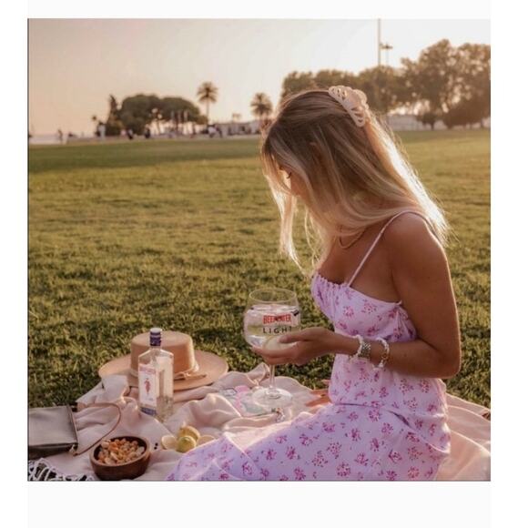 Zara Womens Dress Size Medium Satin Floral Lilac Purple Halter Flowers Designer - Picture 6 of 15